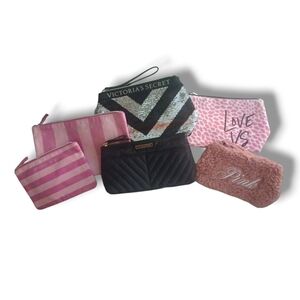 Lot of Six (6) NWOT Victoria's Secret & Pink Cosmetiv Bags